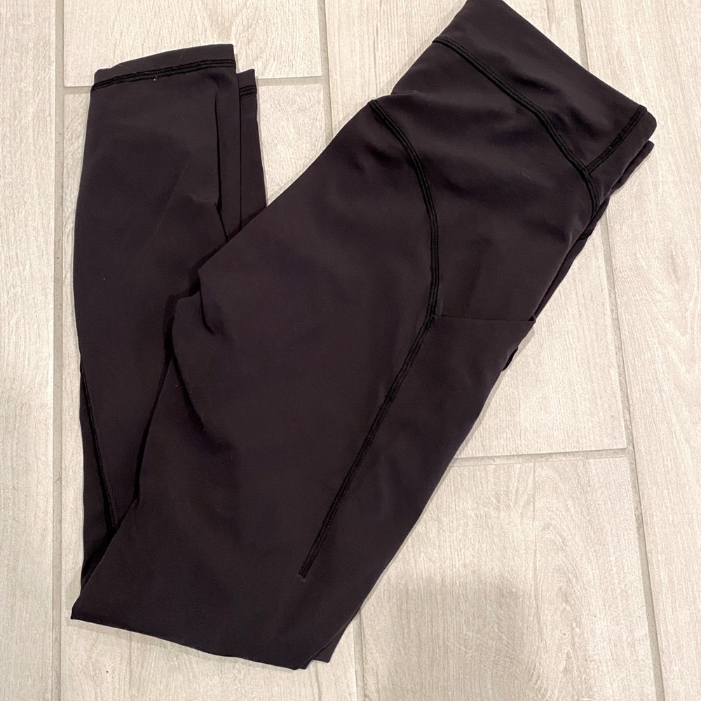 Lululemon Power thru high rise black size 8
